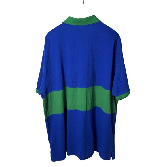 Polo Ralph Lauren 3XB Rugby Polo Shirt Blue Green Big Pony Logo Preppy - Picture 2 of 8